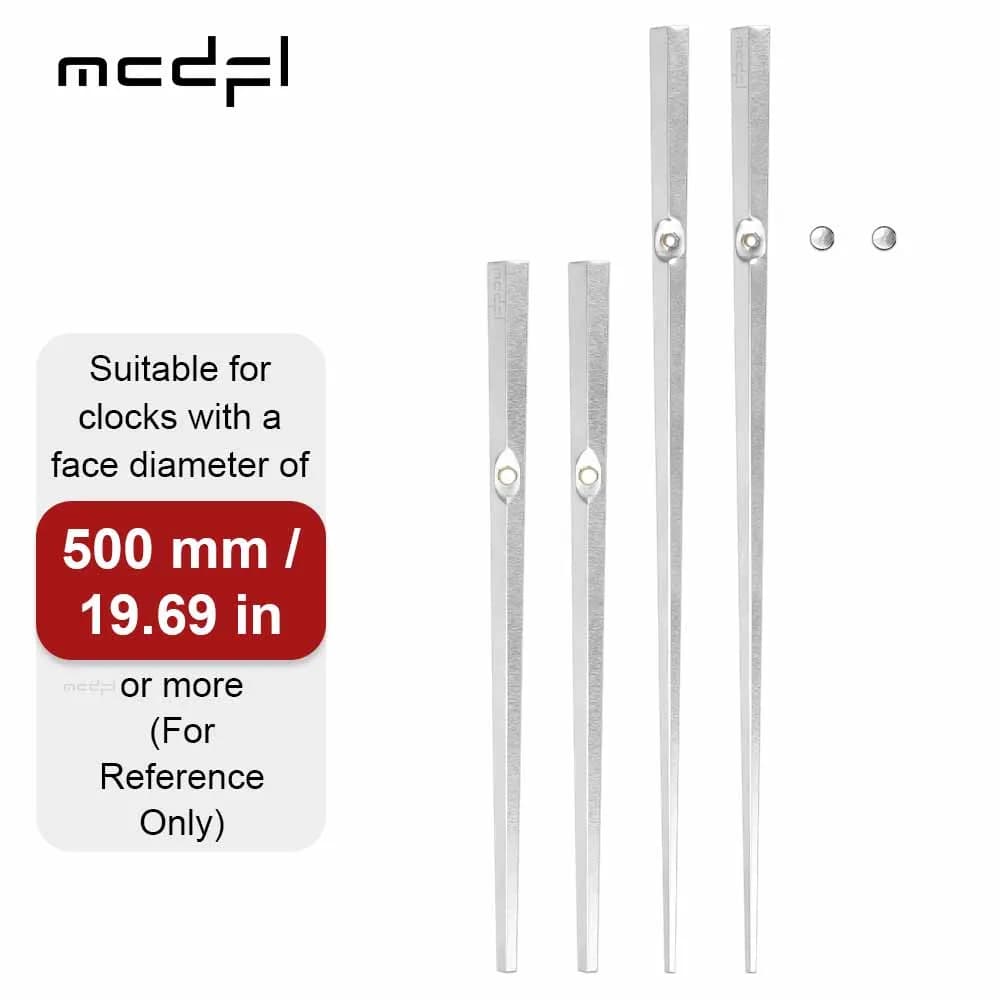 MCDFL Long silver handheld mechanical watches in metal Wall-mounted watches Clock for hanging hours and minutes with repair kit mechanism