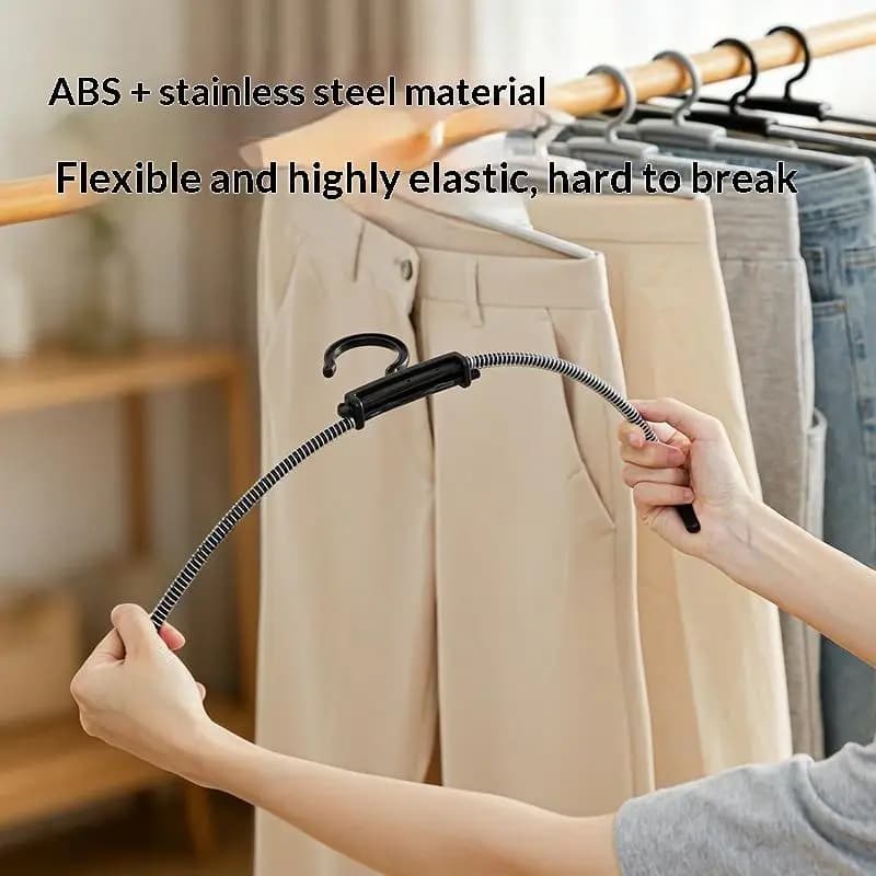 Metal Adjustable Stretch Clothes Hangers Anti Slip Multi Purpose Hanger For Trousers Skirt Garment Organizer Home Storage Racks