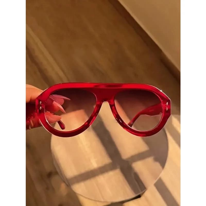 1 paio di occhiali sportivi alla moda con montatura grande, specchietti personalizzati per lo street style, modelli casual versatili e base.