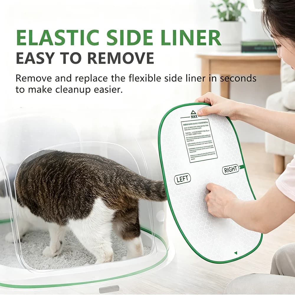 Tappetino autopulente per lettiera per gatti, ad alte prestazioni, anti-perdita, antiaderente, adatto come cuscino per toilette per gatti