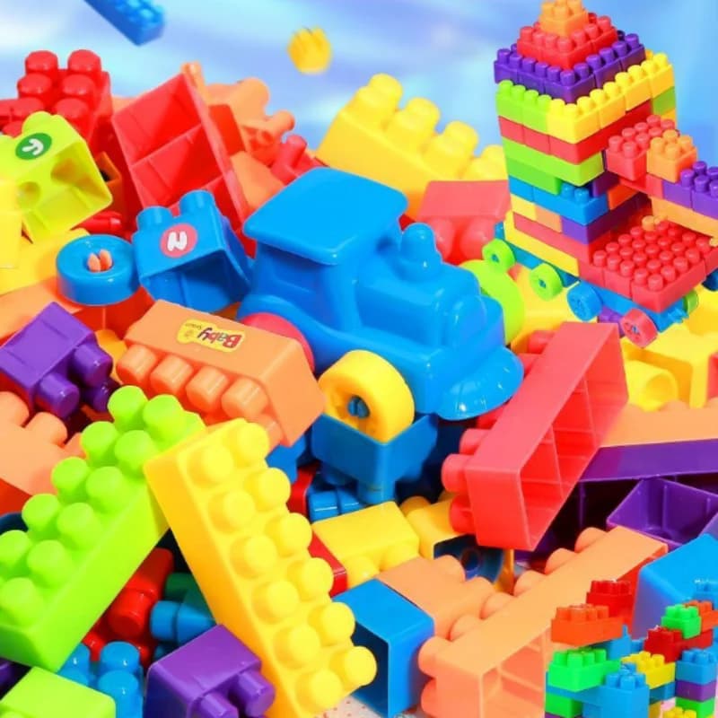 100 Pezzi di Blocchi da Costruzione per Bambini, Gioco Educativo per lo Sviluppo dell'Intelligenza