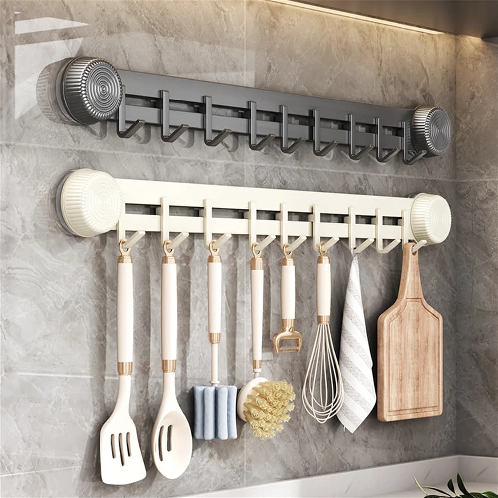 Support for wall-mounted suction hooks without drill 30/40/50 cm Kitchen holders Removable towel rack Hook clothes hangers