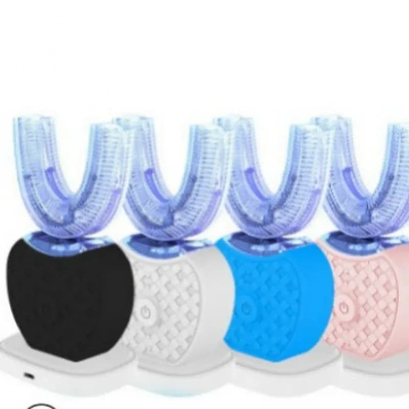 Set di Spazzolini Elettrici Ricaricabili per Coppia con Testina Rotante e Scrubber Ultrasonico Intelligente