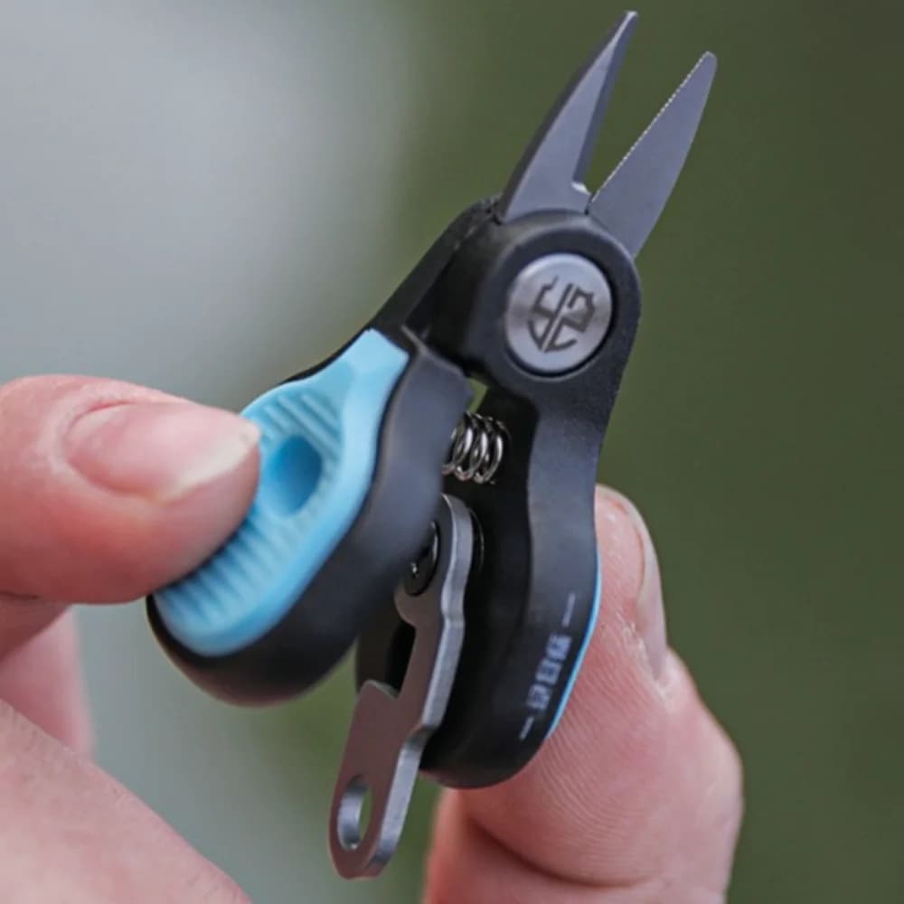 Serrated Blade Portable Fishing Scissors Telescopic Design Mini Size Stainless Steel Scissors Stainless Steel Blue/Red