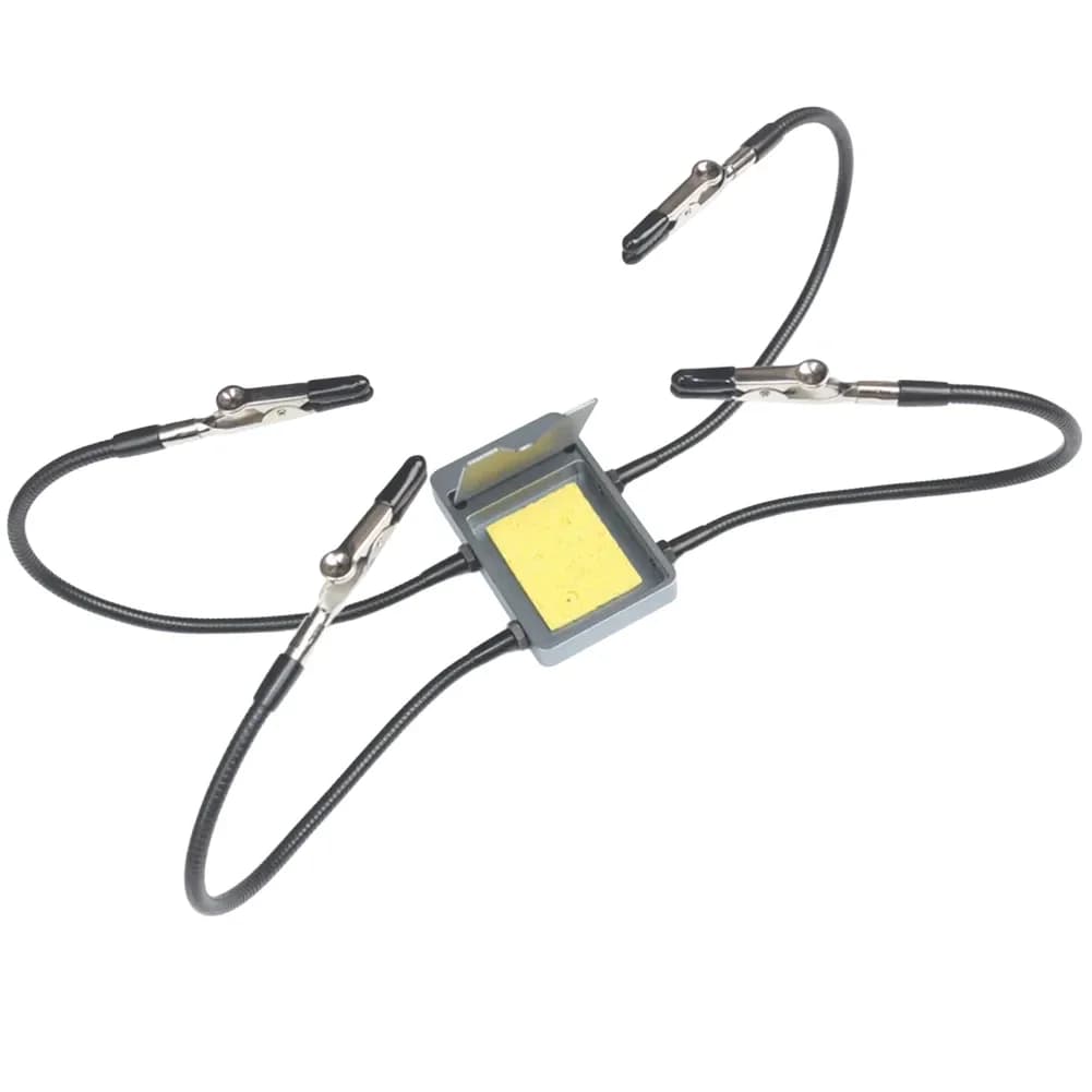 1 set supporto per saldatore spugna assorbente bracci a clip morbida in metallo per supporto scheda PCB per TS101 per TS80P strumenti di ausilio per saldatura