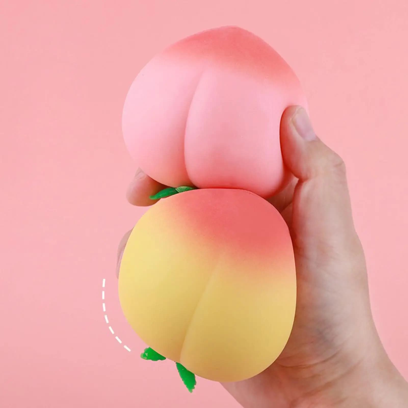 Giocattoli Antistress a Forma di Pesca, Fidget Toy a Lenta Risalita, Giocattoli Sensoriali per Adulti e Bambini, Giocattolo Antistress