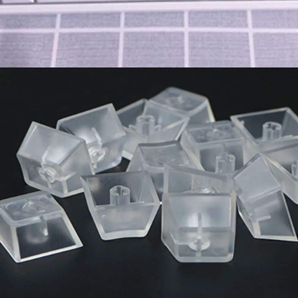 10 tasti trasparenti per tastiera meccanica, senza stampa, vuoti, con retroilluminazione RGB, protettori per tasti