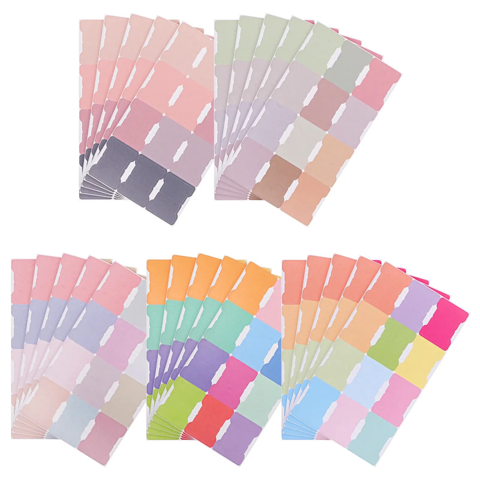 5 Pezzi di Segnapagina Adesivi Colori Pastello Scrivibili per Planner, Quaderni, Divisori Mensili e Adesivi Promemoria