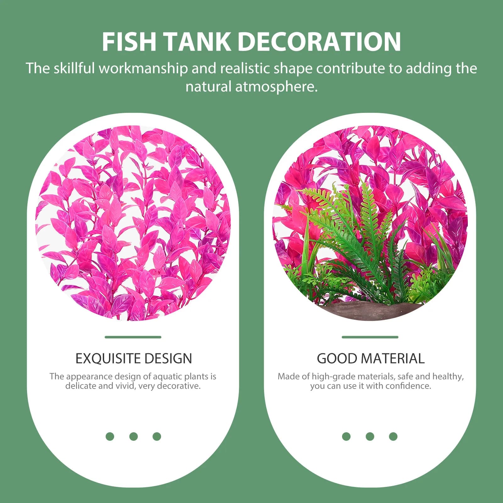 Premium Plastic Artificial Aquarium Plants for Fish Tank Reptile Terrarium Decor Tall Realistic Green Fake Water Grass Landscape