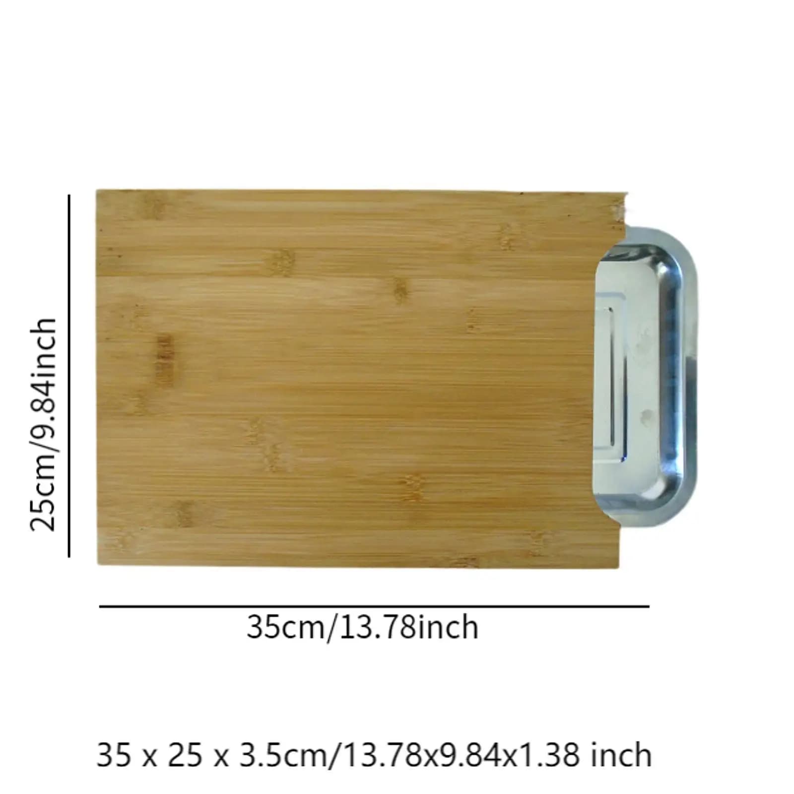 Family Size Bamboo Chopping Board with Tray Professional Wooden Cutting Board for Kitchen Vegetables and Barbecue