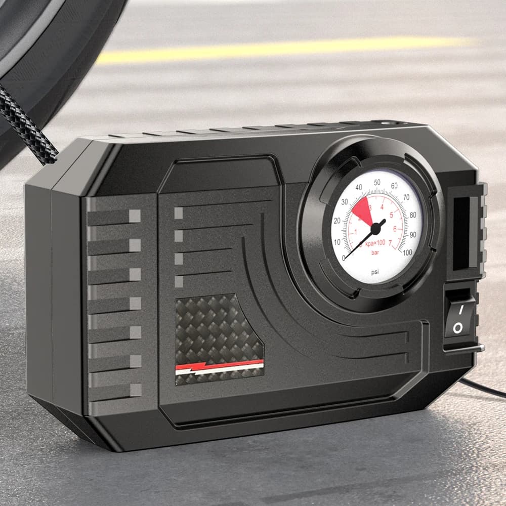 Mini pompa di gonfiaggio Strumento di gonfiaggio pneumatici per auto portatile Compressore d'aria meccanico cablato Pompa di gonfiaggio per moto Pompa di aria per bicicletta