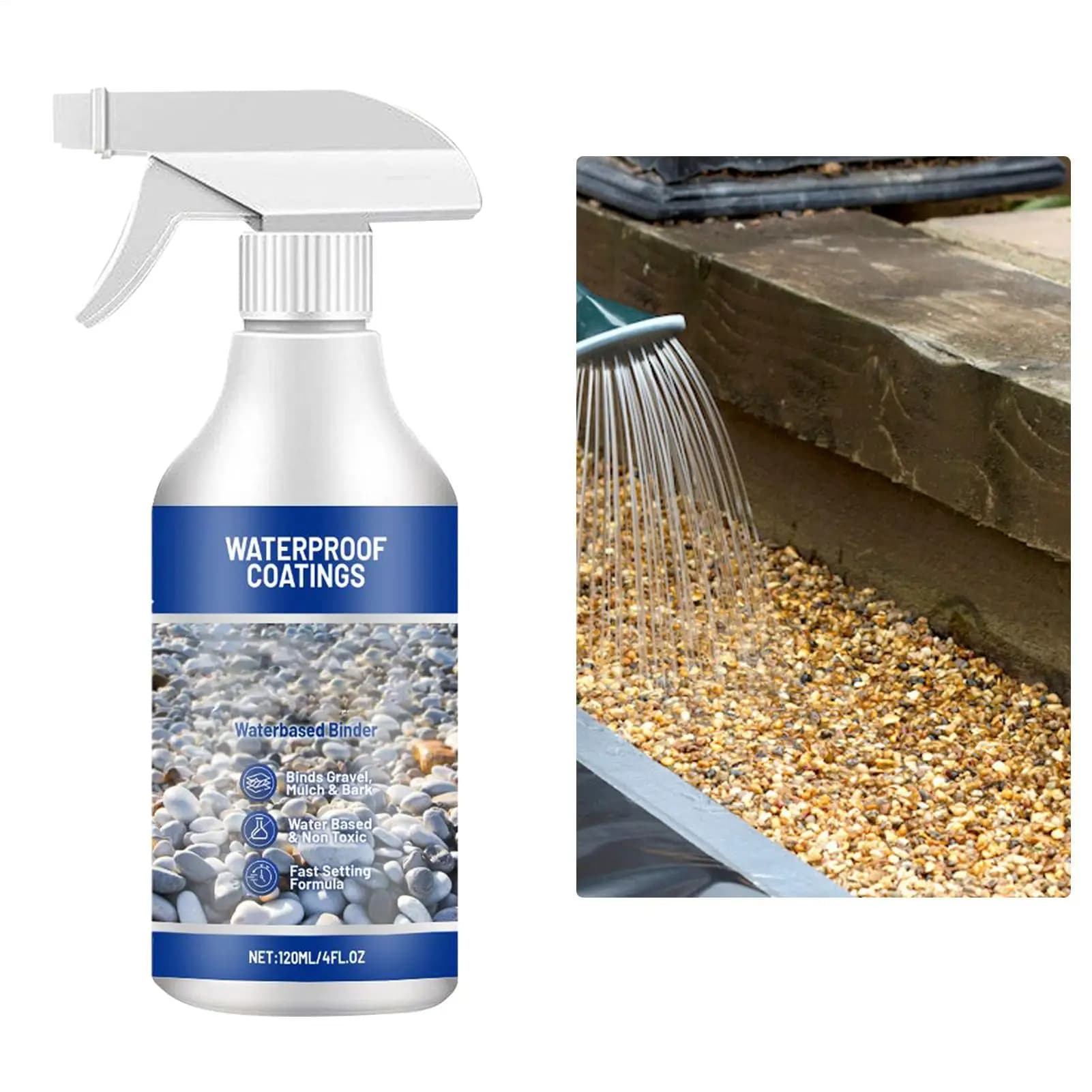120ml MulchGlue For Rocce Sigillante Adesivo Stabilizzatore Impermeabile Spray Ad Asciugatura Rapida Per Cortile Esterno Parco Giochi Patio Cortile