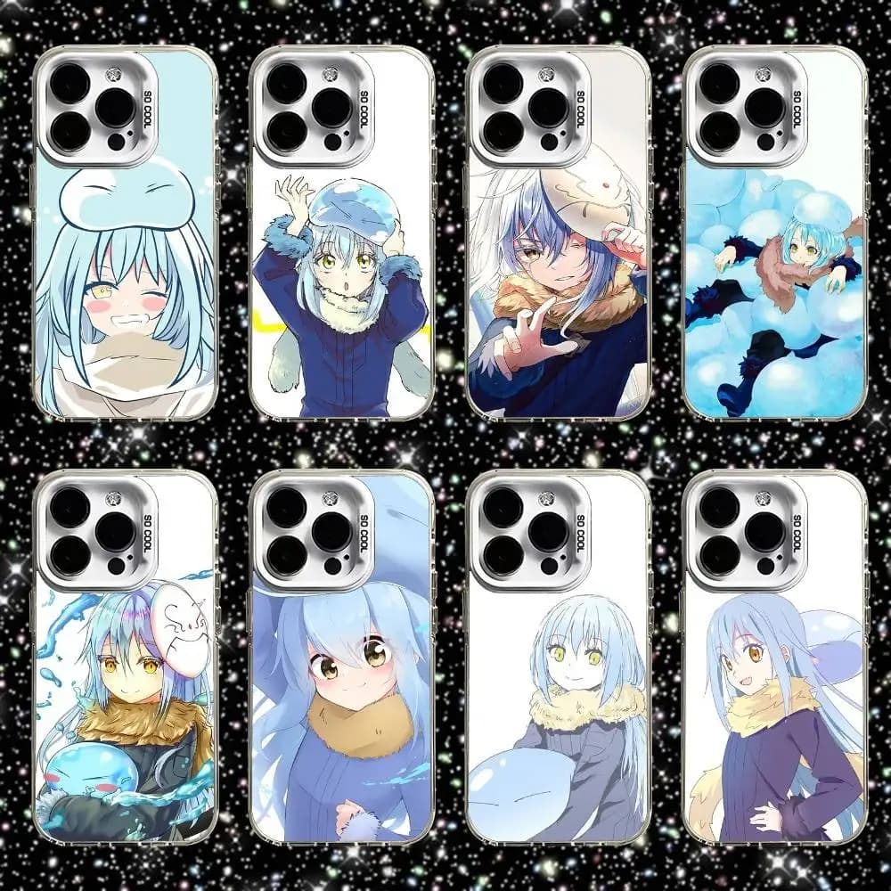 Simpatica custodia per telefono Rimuru Tempest per iPhone 16,15,14,13,12,11,Pro,XS,Max,Plus,Mini,SE Cover antiurto opaca bianca caramella