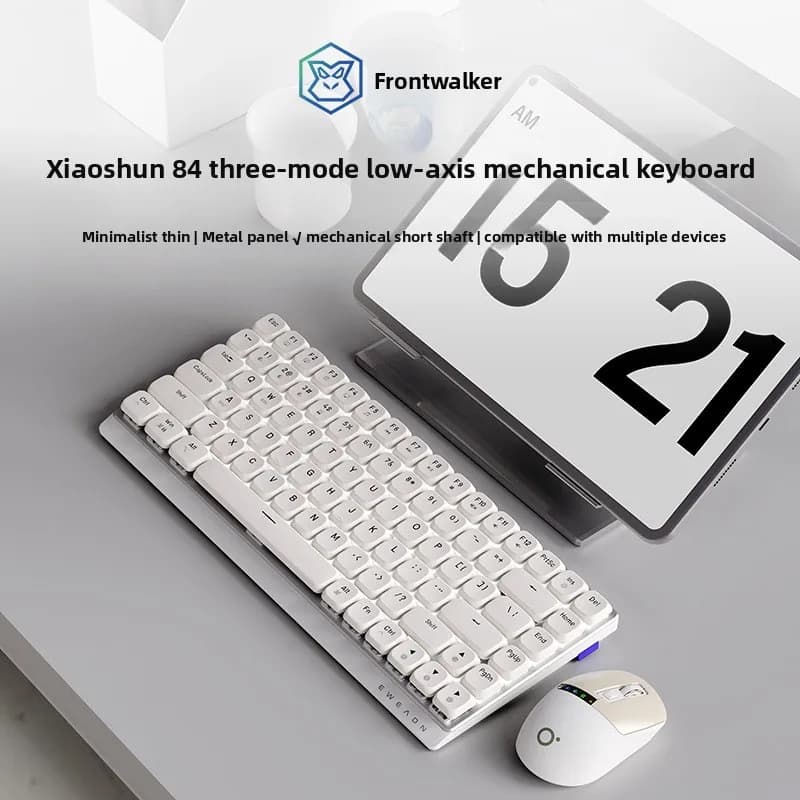 EWEADN MK84 Tastiera meccanica ultrasottile a basso profilo - Bluetooth wireless, digitazione silenziosa, copritasti a basso profilo