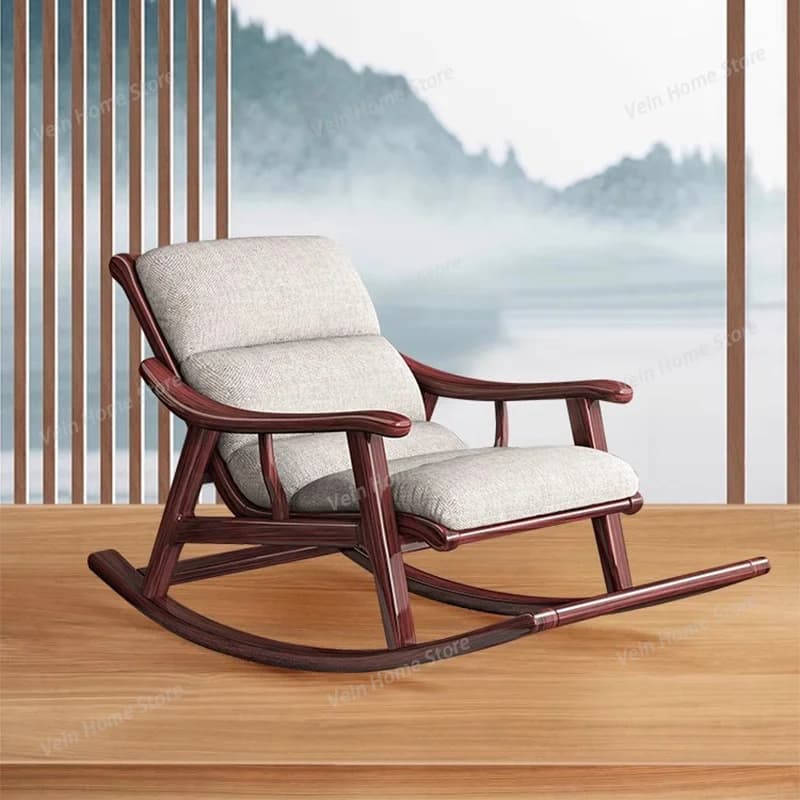 Luxury Wooden Living Room Chairs Rocking Arm Lounge Gaming Mobile Chairs Bedroom Comfortable Fauteuil Salon Terrace Furniture