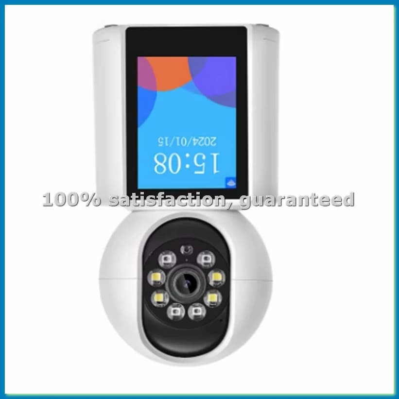 Videocamera Interfono 2MP WIFI IP, Baby Monitor con Schermo da 2.8 Pollici, Telecamera Smart Home WiFi con Tracciamento Automatico, Telecamera CCTV, Spina USA - ABWO