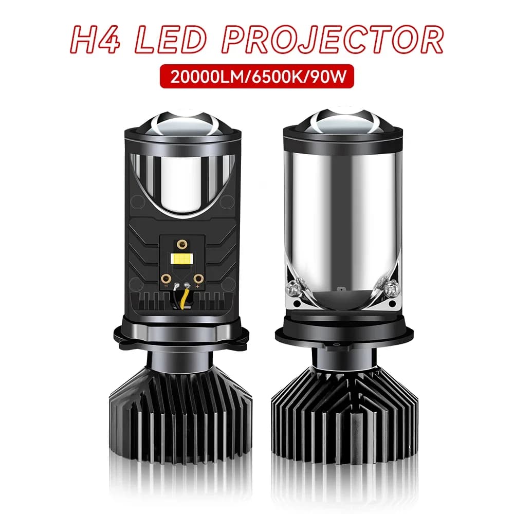 Proiettore H4 per fari laser con mini lente pop con fascio alto e anabbagliante Canbus LHD fendinebbia a luce bianca Super Bright Automotive Day Runn