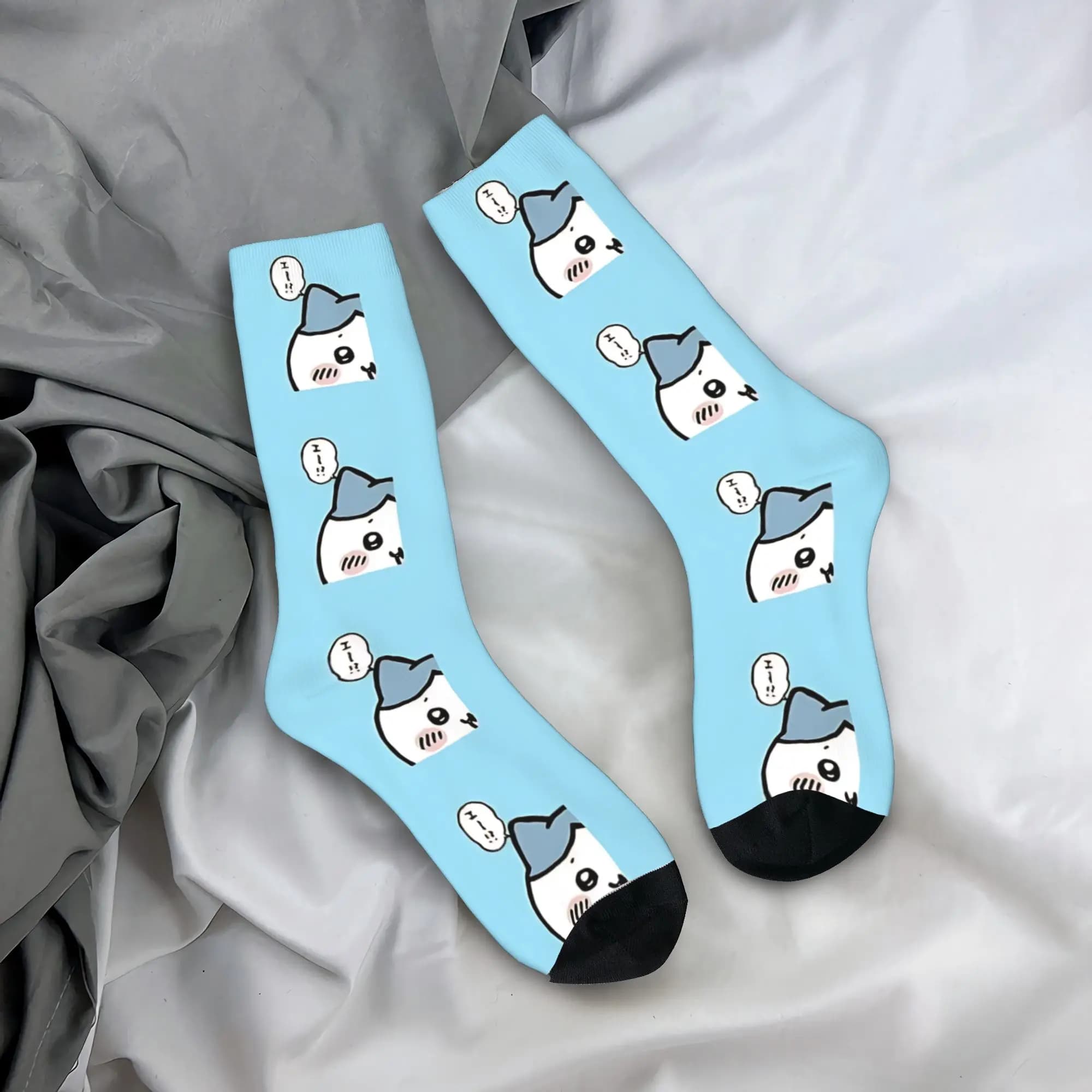Peek a Boo Hachiware Socks Spring Chiikawas Stockings Retro Adults Men Quality Socks Graphic Outdoor Sports Non Slip Socks