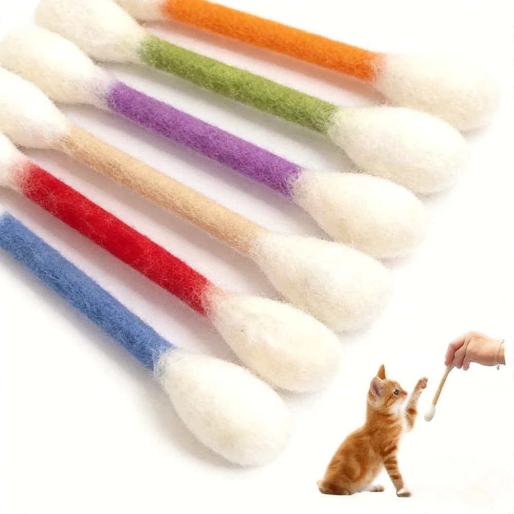 1/6Pcs Swabs Cat Toys with Catnip, Giant Cat Chew Teeth Cleaning Grinding Biting Stick Kitten Molar Scratch Interactive Supplies