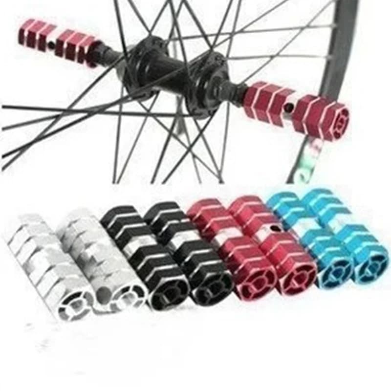 2 pezzi in alluminio M TB bici bicicletta A xle pedale antiscivolo anteriore posteriore A xle pedane bicicletta Socle poggiapiedi pedale accessori bici