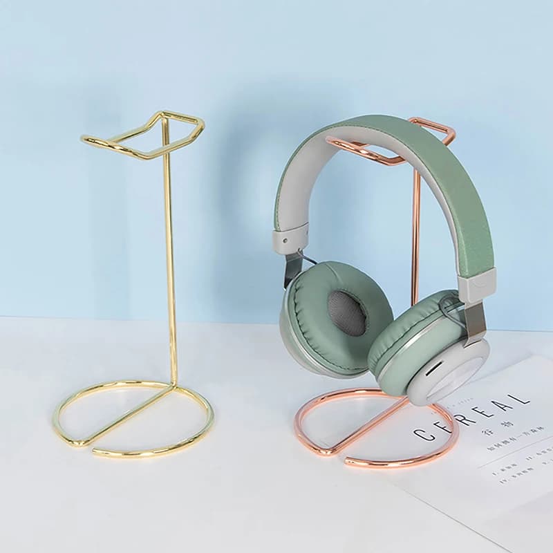 1pc iron line headphone support metal support headphone rack cute Bluetooth wireless headphone support for player helmet