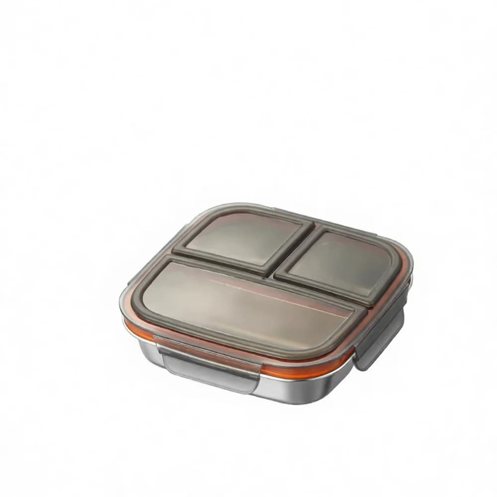 Rectangle 304 Stainless Steel Bento Box Divided Food Storage Container Leakproof Lunch Organizer For Daily Dieting
