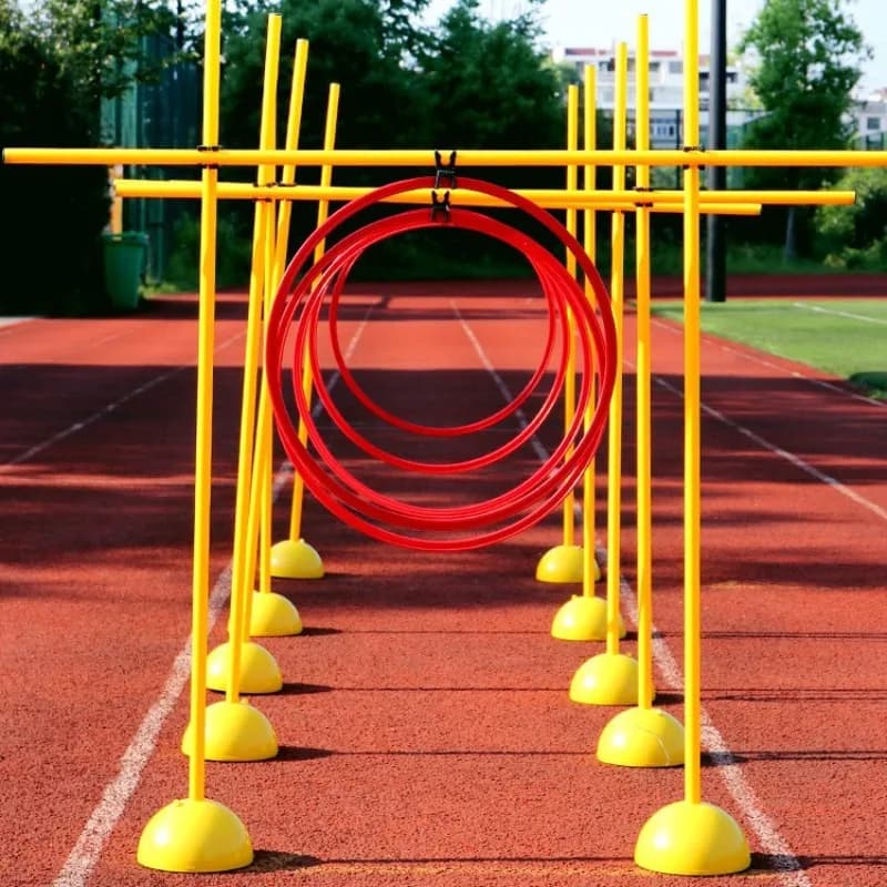 1 Pezzo Cerchio Agile con Base a Croce per Allenamento Calcio, Allenamento di Sensibilità nel Basket, Anello Sportivo per Fitness Fisico