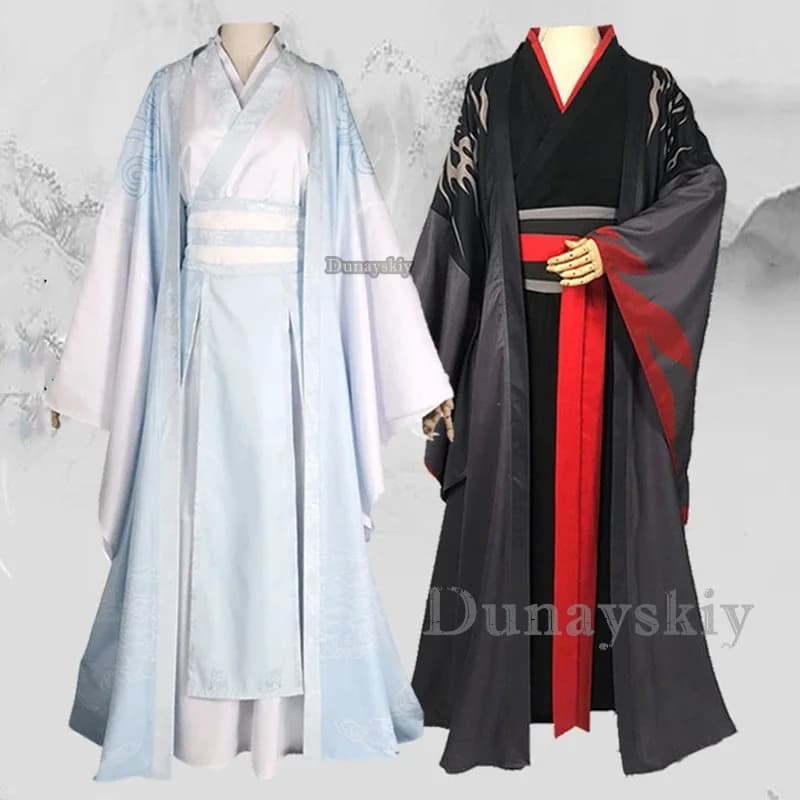 CosplayWei Wuxian/Lan Wangji Cosplay Costumes Ancient Mo Dao Zu Shi Master of Demonary Cultivation Costume Halloween Wigs