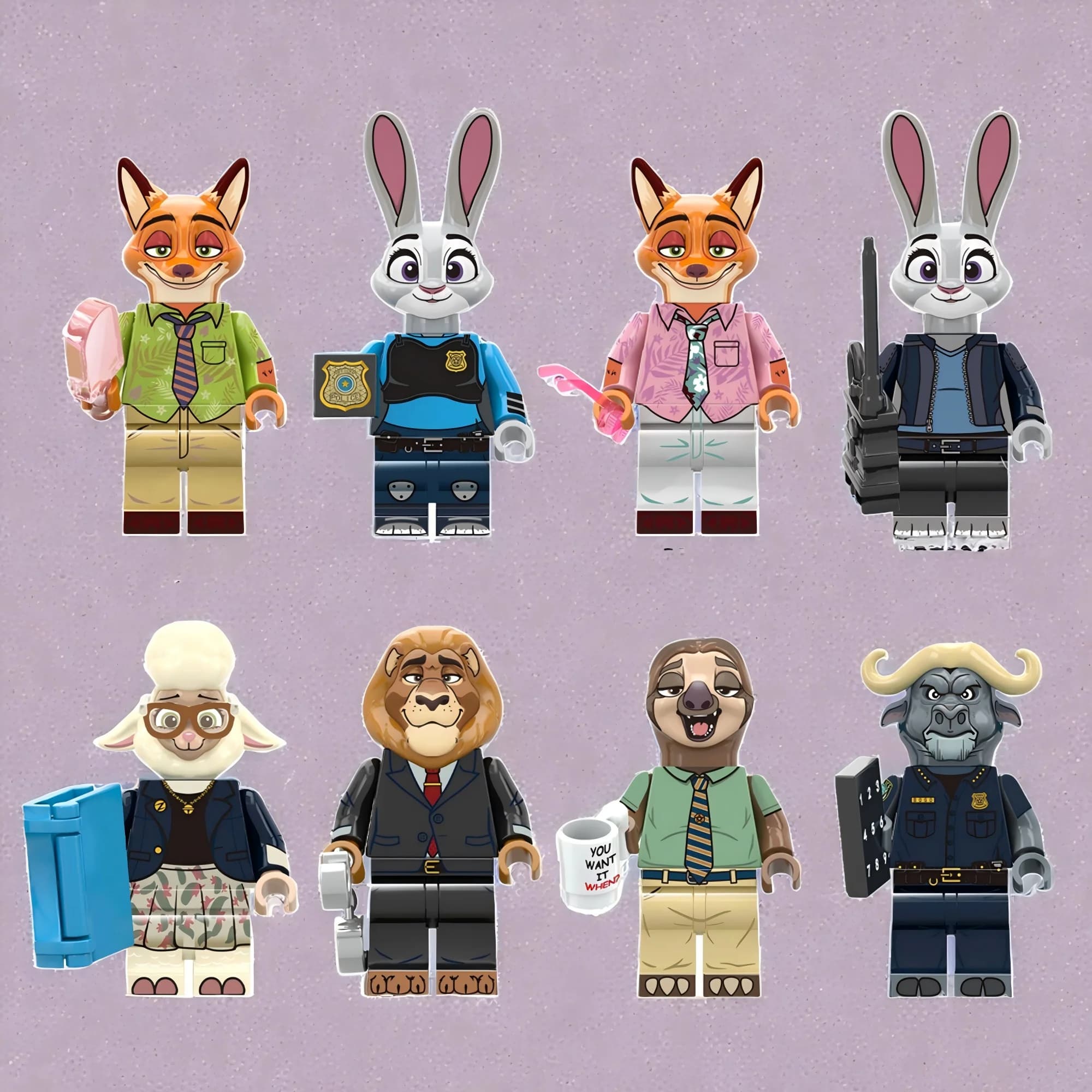 Hot Building Block Figure Nick Judy Dawn Bellwether Leodore Lionheart Flash Capo Bogo Cartoon Gif da collezione blocchi di costruzione