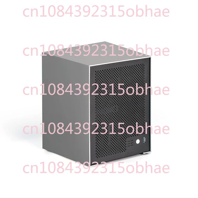 Sky Arrow Chassis in alluminio NAS a 6 alloggiamenti, piccolo alimentatore 1u Itx mezza altezza Pcie nero Qunhui AIO servizio di archiviazione File