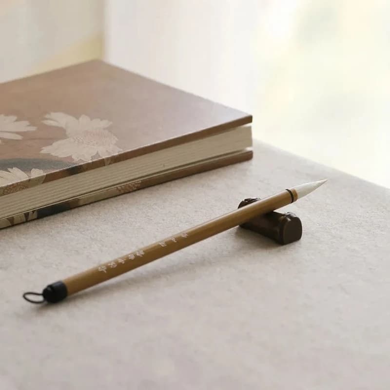 Traditional White Cloud Goat Hair Chinese Calligraphy Brush Set Regular Script Professional for Beginners Kids Gift Painting Art