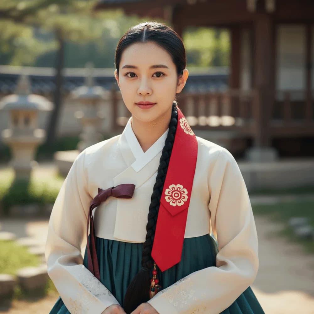 Fiore dolce Fascia coreana Nastro tradizionale coreano Hanbok Fascia per capelli Fermaglio per capelli Corte Costume da ballo di scena Hanfu