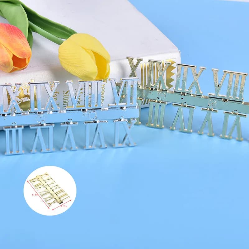 1Set orologio da parete quadrante numeri romani arabi blocco soggiorno camera da letto accessori creativi fai da te