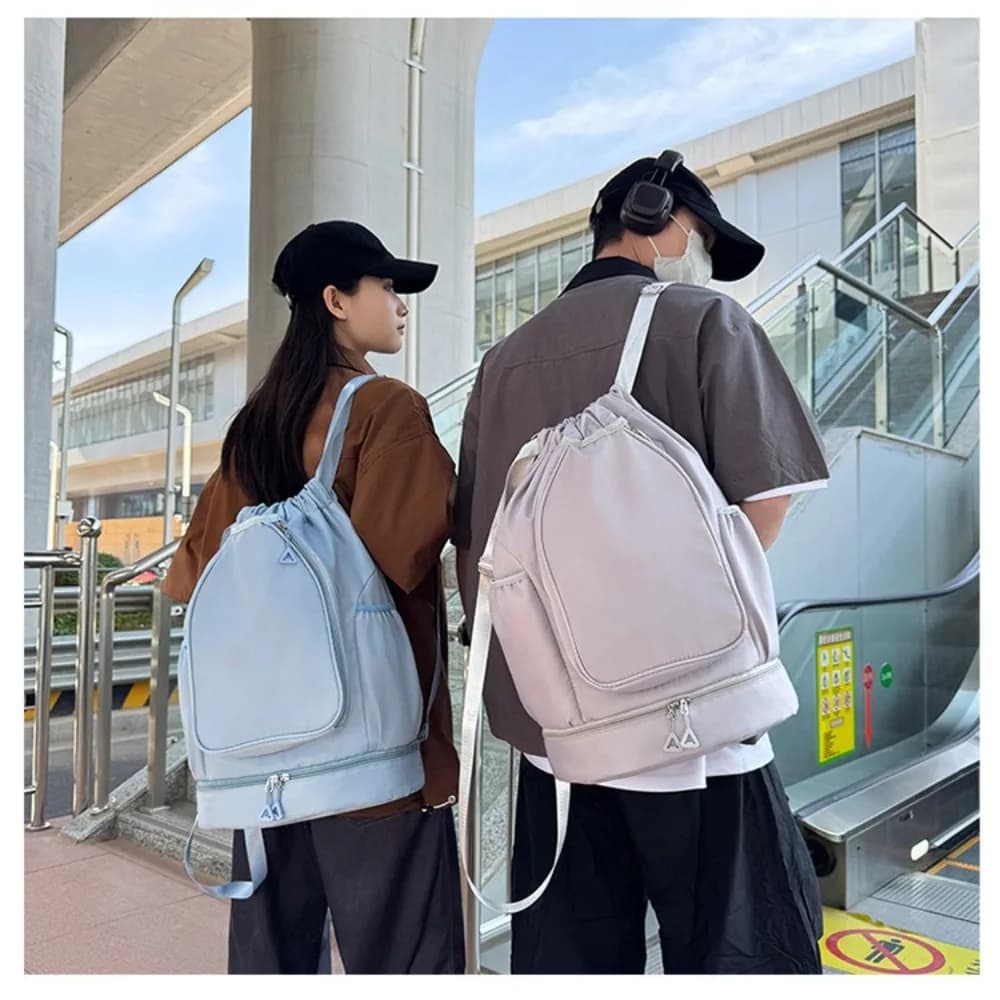 Multifunctional Badminton Racket Backpack with Shoes Pocket Waterproof Pickleball Racket Bag Large Capacity Gym Fitness Pack