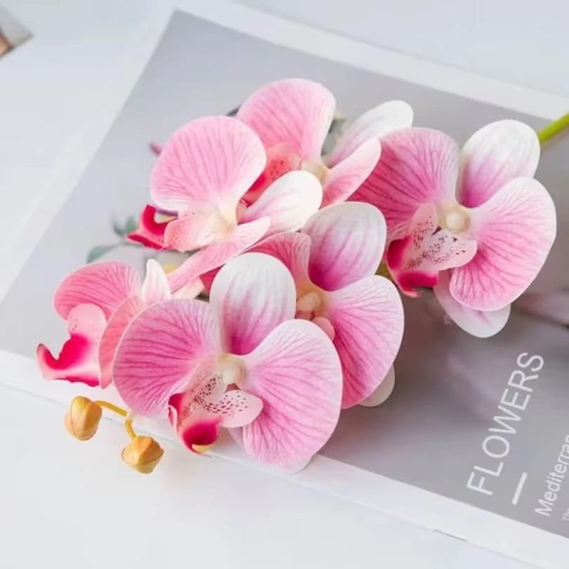 Fiori artificiali 3D Farfalla di plastica Orchidea Vasi per la casa Decorazioni da tavola Matrimonio Giardino esterno Bouquet da sposa Ghirlande fai da te Confezione regalo