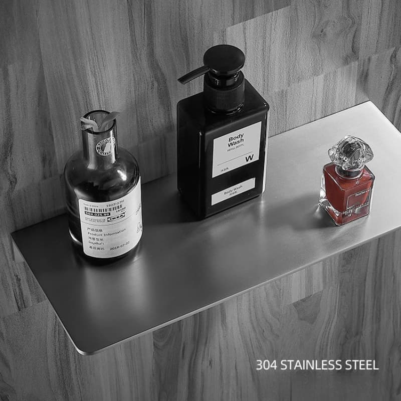 Wall mounted toilet storage rack 304 stainless steel baffle bathroom washstand mirror front rack