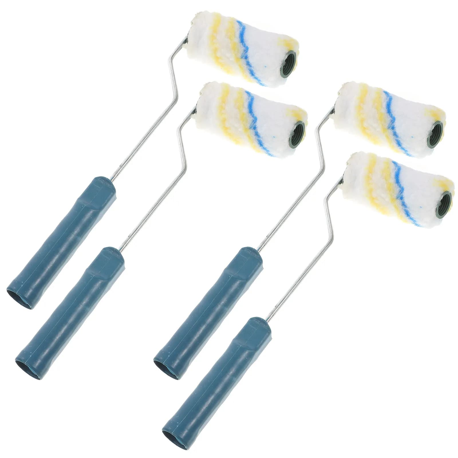 1Set Roller Brush Professional Mini Paint Rollers Painting Tool Corner Repair Drawing Rollers Lint-Free Durable