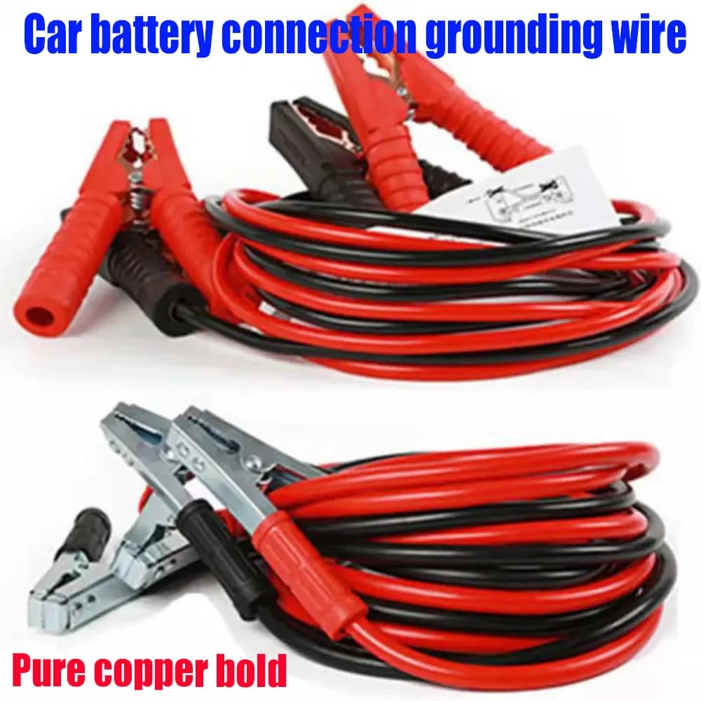 Cavo di emergenza per batteria per auto 4M 6000A Cavo booster Linea di avviamento di emergenza per furgone SUV Doppio attacco con morsetti Clip
