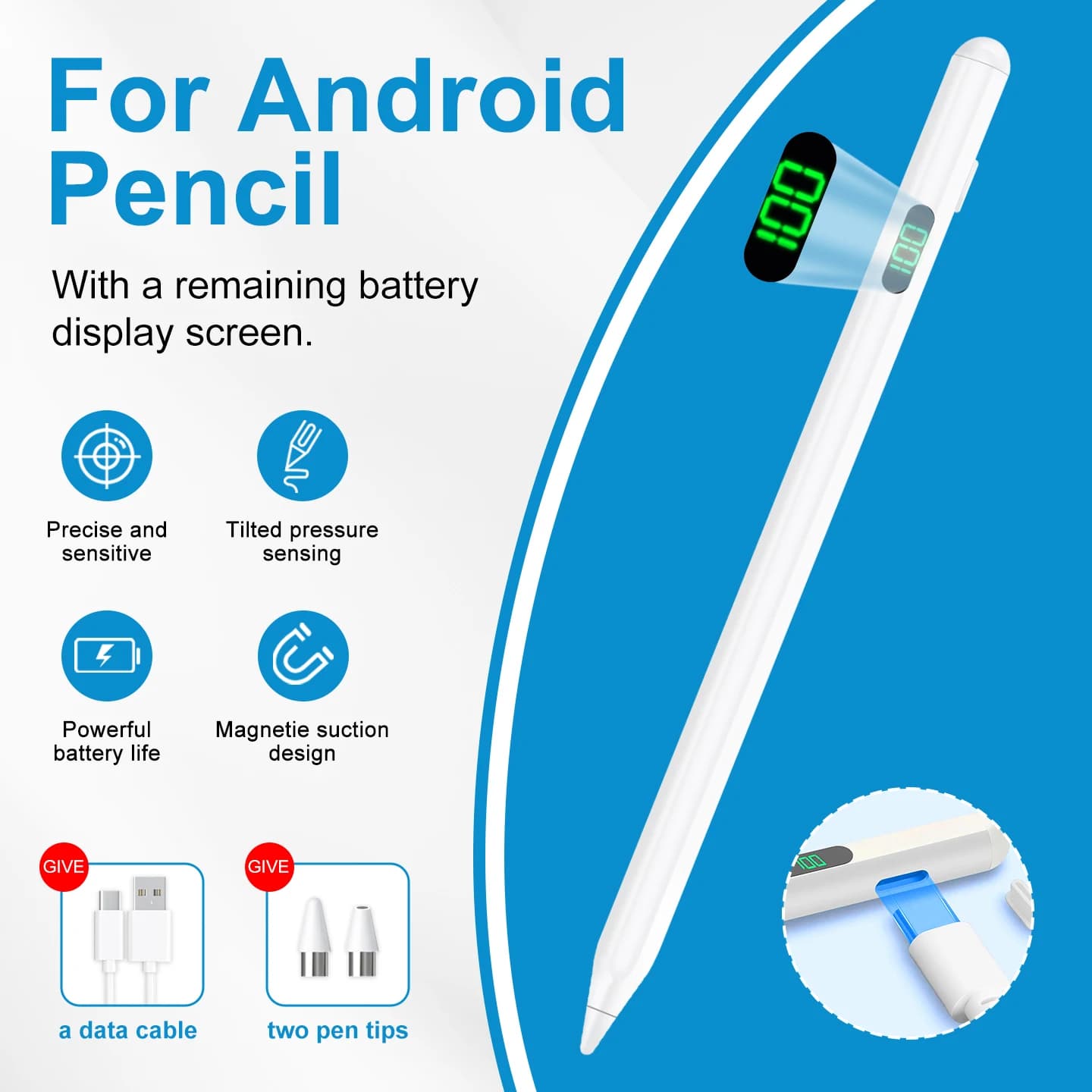 Universal Actiive Stylus Pen For Android IOS iPad 9th 10th MINI 6 7 Tablet Touch Pencil Drawing For Huawei Lenovo P12 M10 Y700