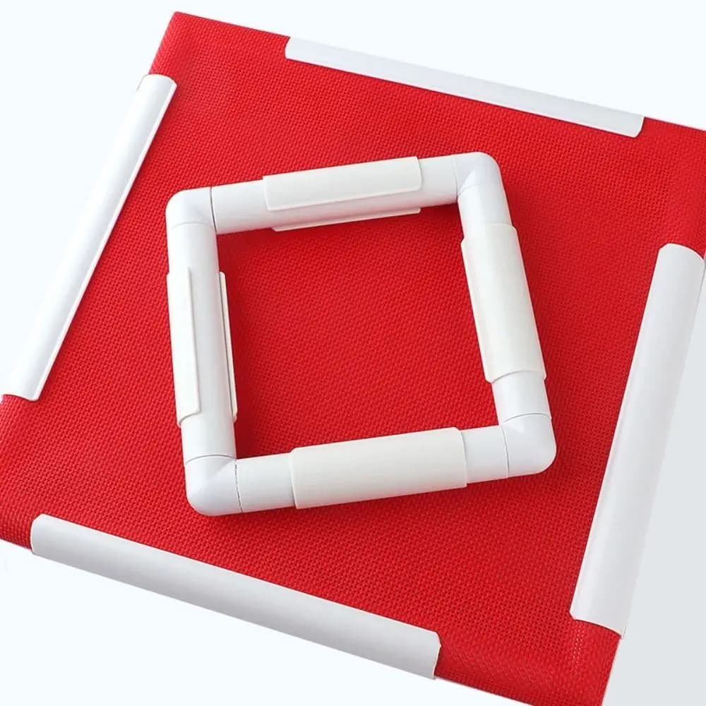 Strumento per cucire Cerchio da ricamo in plastica Quadrato Cornice da ricamo multi formato Maniglia rettangolare Cerchio per punto croce Cucito