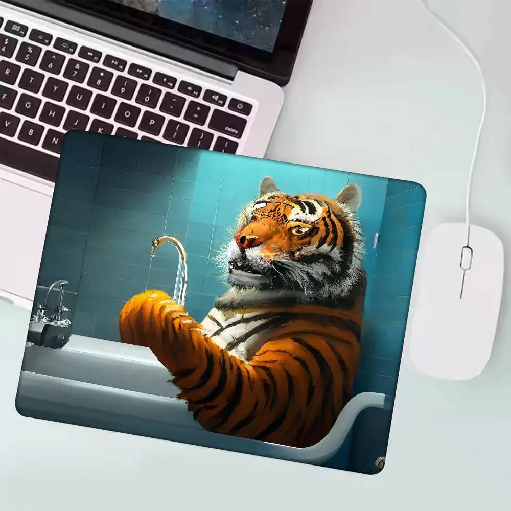 1pc Tappetino per tastiera colorato a forma di tigre per vasca da bagno, tappetino per tastiera, cuscino per laptop, tappetino da scrivania antiscivolo