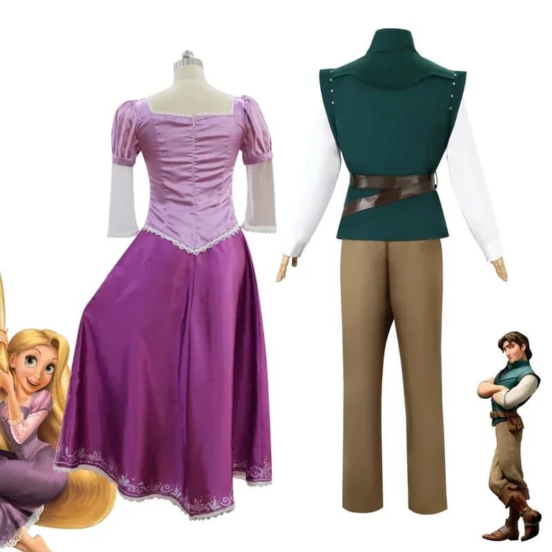 Tangled Cosplay Costume da principessa Donne adulte Fantasia Gonna Abito Abito Abiti Halloween Carnevale Festa Travestimento Sus;3'c,5.y;8'v,