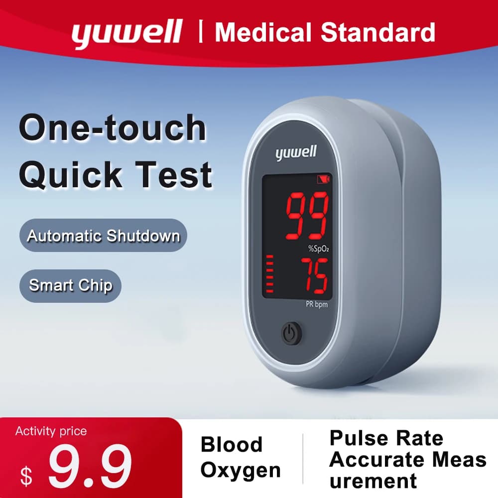 yuwell Healthy Oxygen finger Medical Pulse Oxygen Toe Digital Professional Digital Cardiofrequencymetro Automatic for Children and Adults