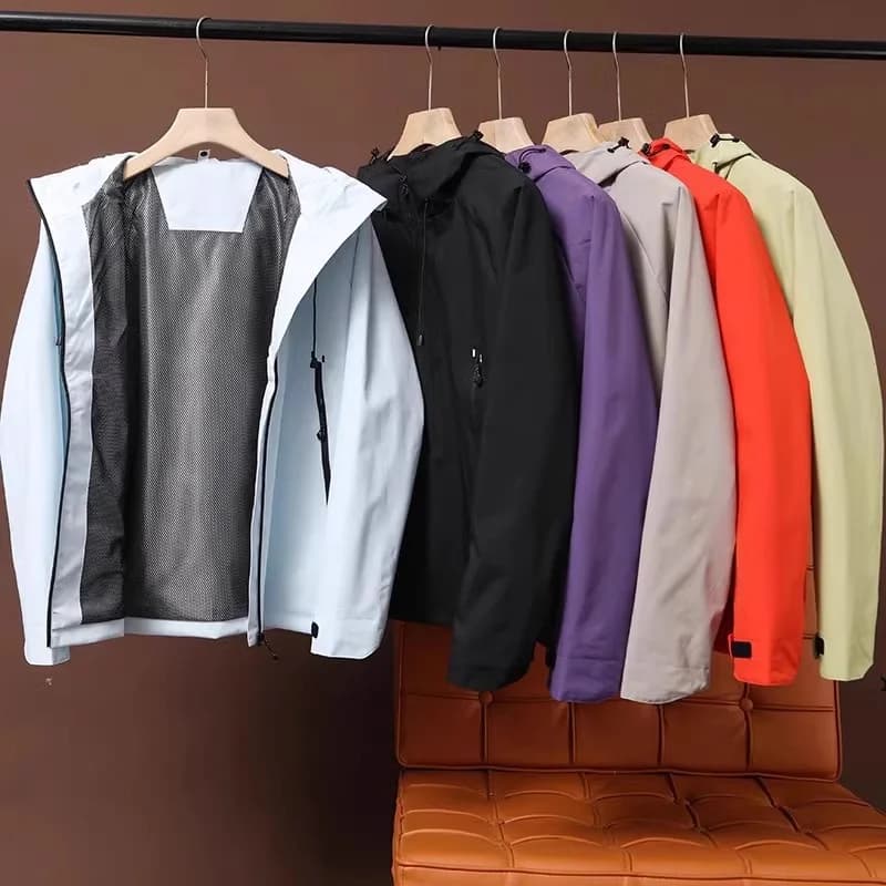 Real Shoot Outdoor Sports Jacket Men's Women's Couple Clothes Windproof Rainproof Sunscreen Hooded Coat Oversize Loose Outerwear