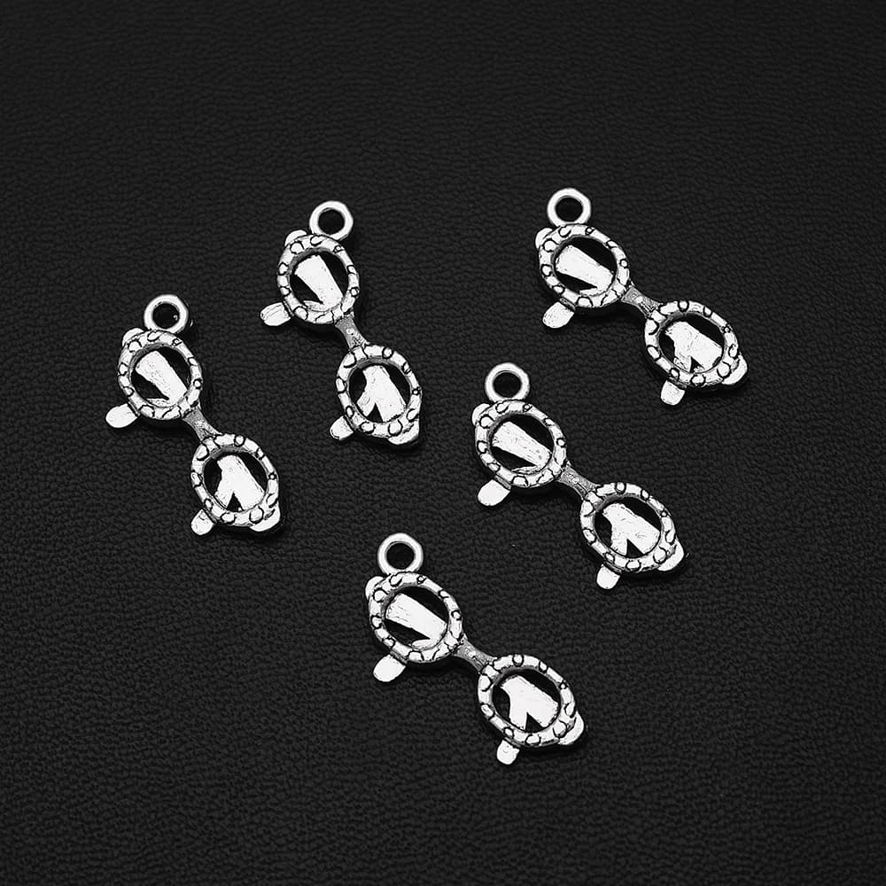 30pcs/lot--11x23mm Vintage Sunglasses Glasses Charms Pendants For Diy Jewelry Making Findings Supplies Accessories Metal