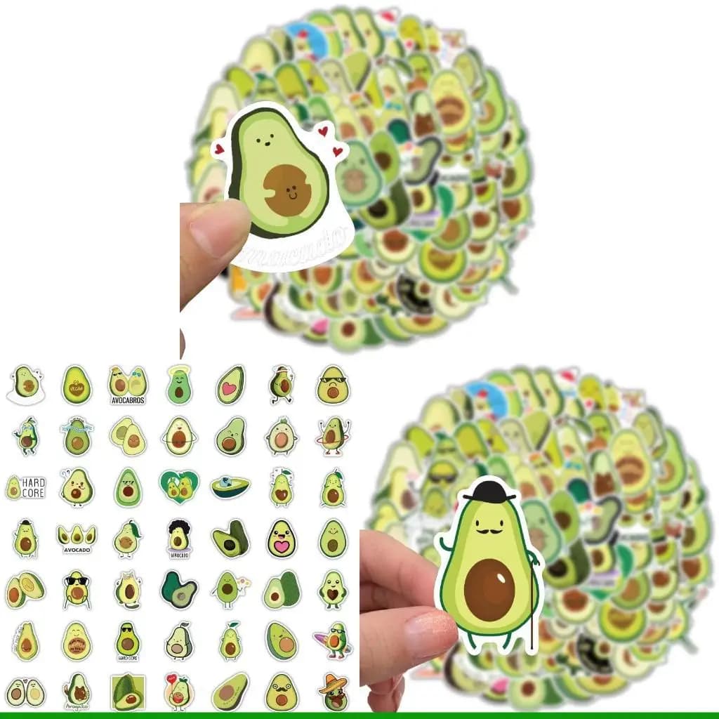 U55C 100 cute stickers avocado decoration laptop notebook pad luggage