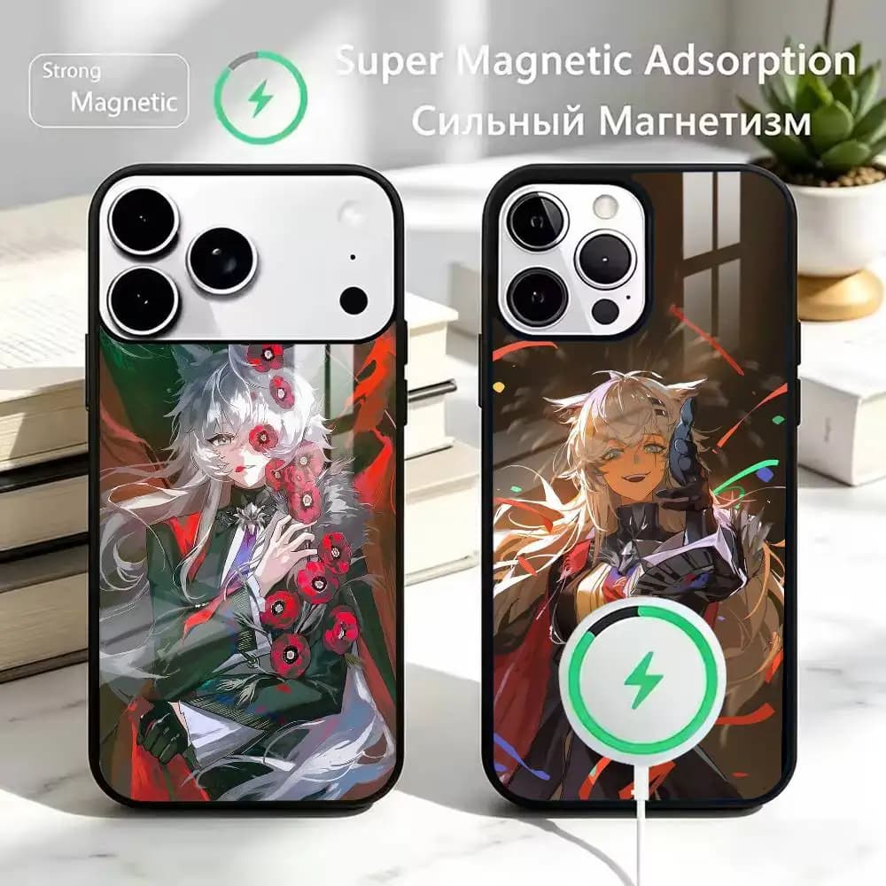 Game A-Arknights Lappland Magnetic Case for iPhone 17 16 15 14 13 12 11 Pro Max Plus Cover