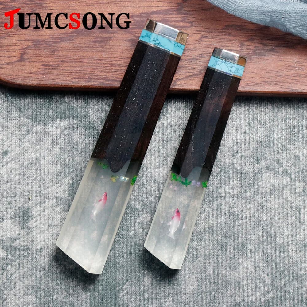 JUMCSONG kitchen knife handle for DIY fans, Kiritsuke knife, chef knife and practical accessories for solid wood knives and resin