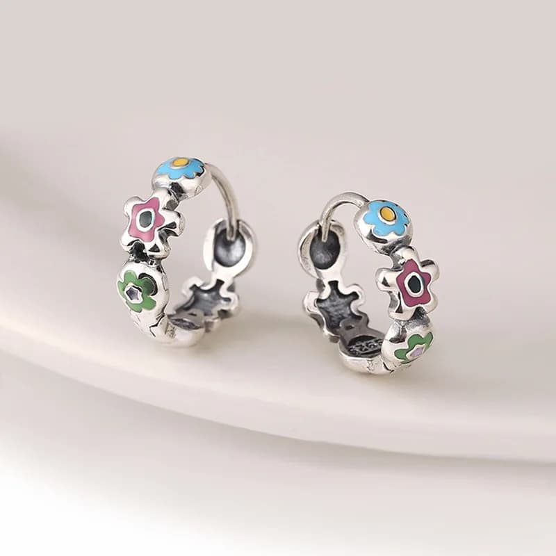 Nuovo arrivo dolce fiore 925 argento ago signore orecchini gioielli per le donne Anti allergia regali di compleanno