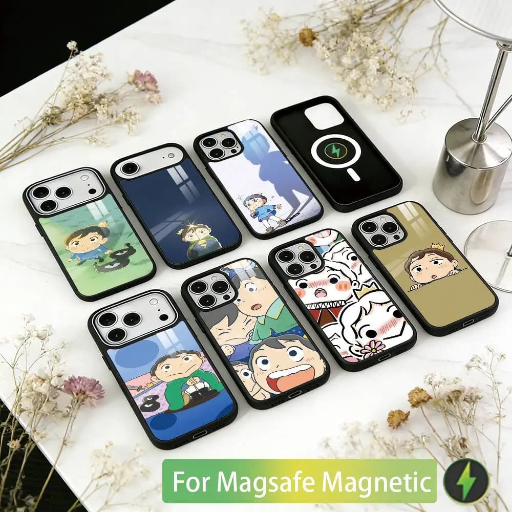 Cover per iPhone Ranking of Kings Bojji per iPhone 17, 16, 15, 14, 13, 12, 11 Plus, Pro, magnetica con ricarica wireless MagSafe